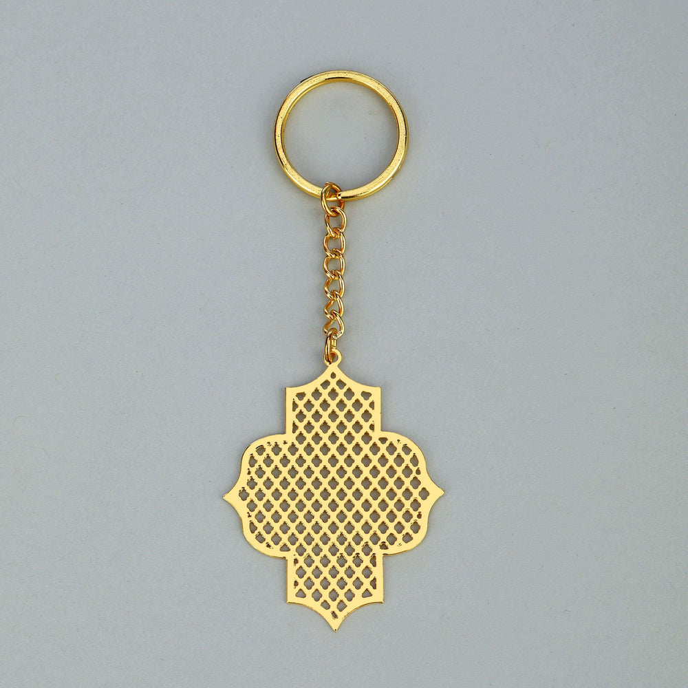 Noor Collection Taj Jaali Brass Key Chain - artystagallery