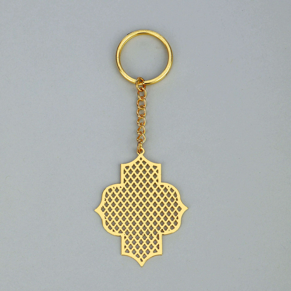 Noor Collection Taj Jaali Brass Key Chain - artystagallery