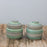 'Rings of Beauty' Hand glazed Set of 2 Ceramic Pickle And Chutney Jars - artystagallery