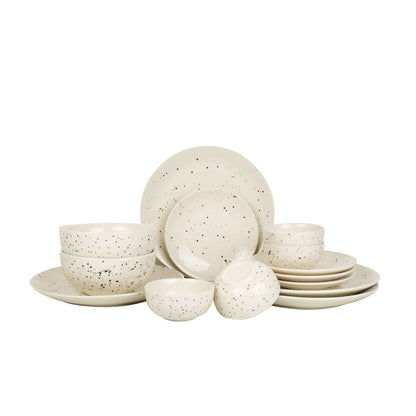 'Smokey Marble' Ceramic Dinner Set, Set of 20 Pieces
