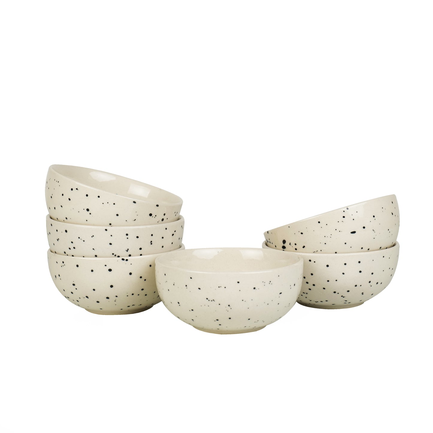 'Smokey Marble' Ceramic Veg Serving Bowl 150 ml (Set of 6)