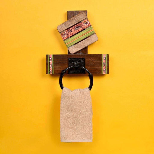 Wall Mounted Wooden Towel Holder|Bathroom Towel Hanger| Kitchen Towel Holder - artystagallery