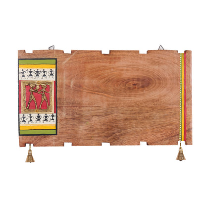 'Warli Rectangle' Wooden Handpainted Customized Name Plate