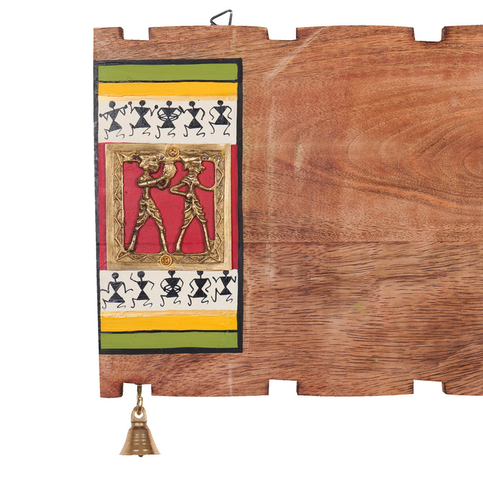 'Warli Rectangle' Wooden Handpainted Customized Name Plate