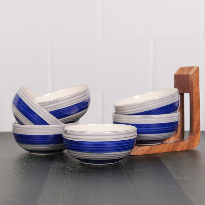 'Whirlpool Dishes' Studio Pottery Ceramic Dinner Set, Set of 18