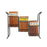 'Wooden Trio' Rectangular Cutlery Cum Stationary Holder With Stand, Set of 3