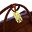 Yoga Brass Metal Travel Luggage Suitcase Label ID Tag with genuine leather straps - artystagallery