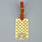Yoga Brass Metal Travel Luggage Suitcase Label ID Tag with genuine leather straps - artystagallery
